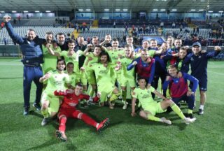 Koprivnica: Slavlje igrača Dinama nakon osiguranog naslova prvaka