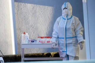 Šibenik: Epidemiolozi ispred Opće bolnice spremni za novi radni dan