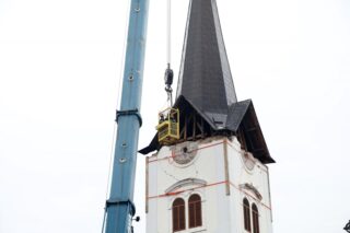 Sisak: Nastavljeno uklanjanje tornja sisačke katedrale koji je stradao u potresu