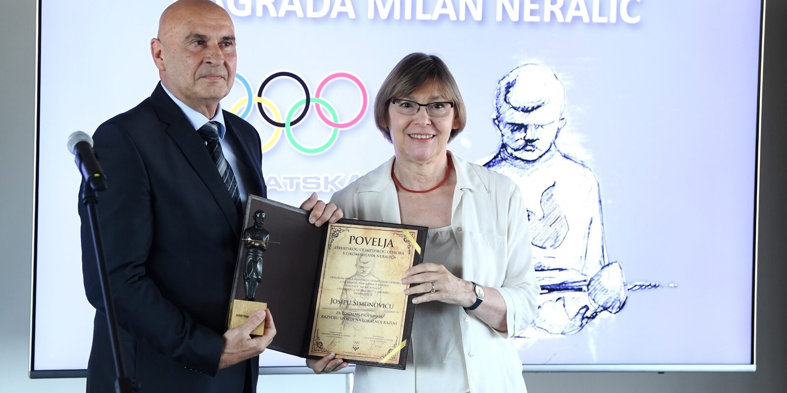 Zagreb: Svečana dodjela nagrade Milan Neralić 2021. Hrvatskog olimpijskoh odbora