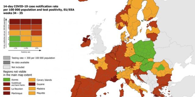 covid karta europe