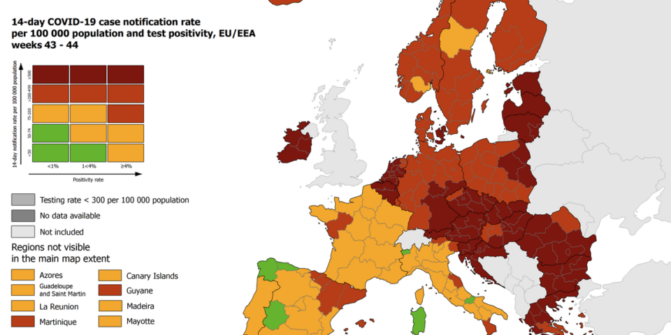 covid karta europe