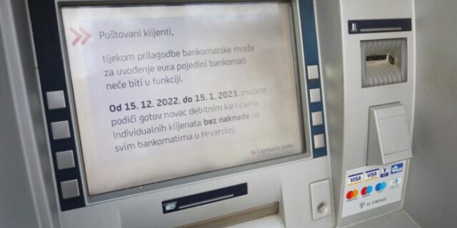 Zbog prelaska na euro pojedini bankomati ne rade
