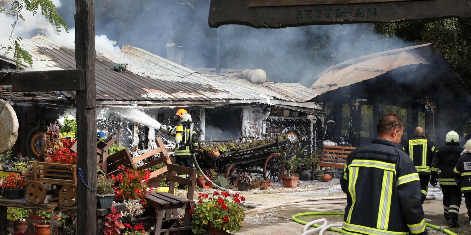Buknuo požar u restoranu Mlinski kamen u blizini Petrinje
