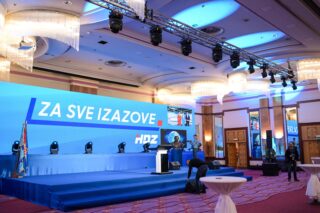 Zagreb: Priprema stožera HDZ-a za izlazak izbornih rezultata