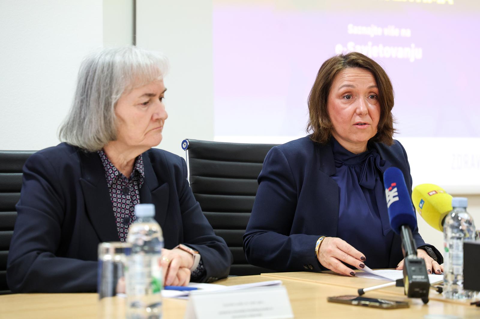 Zagreb: Konferencija za medije ministrice zdravstva Irene Hrstić