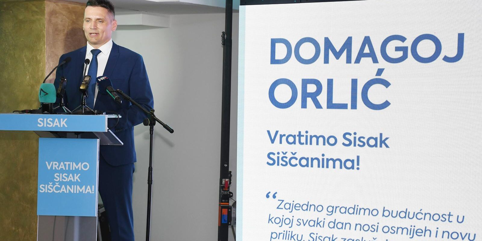 HDZ-ov kandidat za gradonjačelnika grada Siska Domagoj Orlić predstavio je svoj program