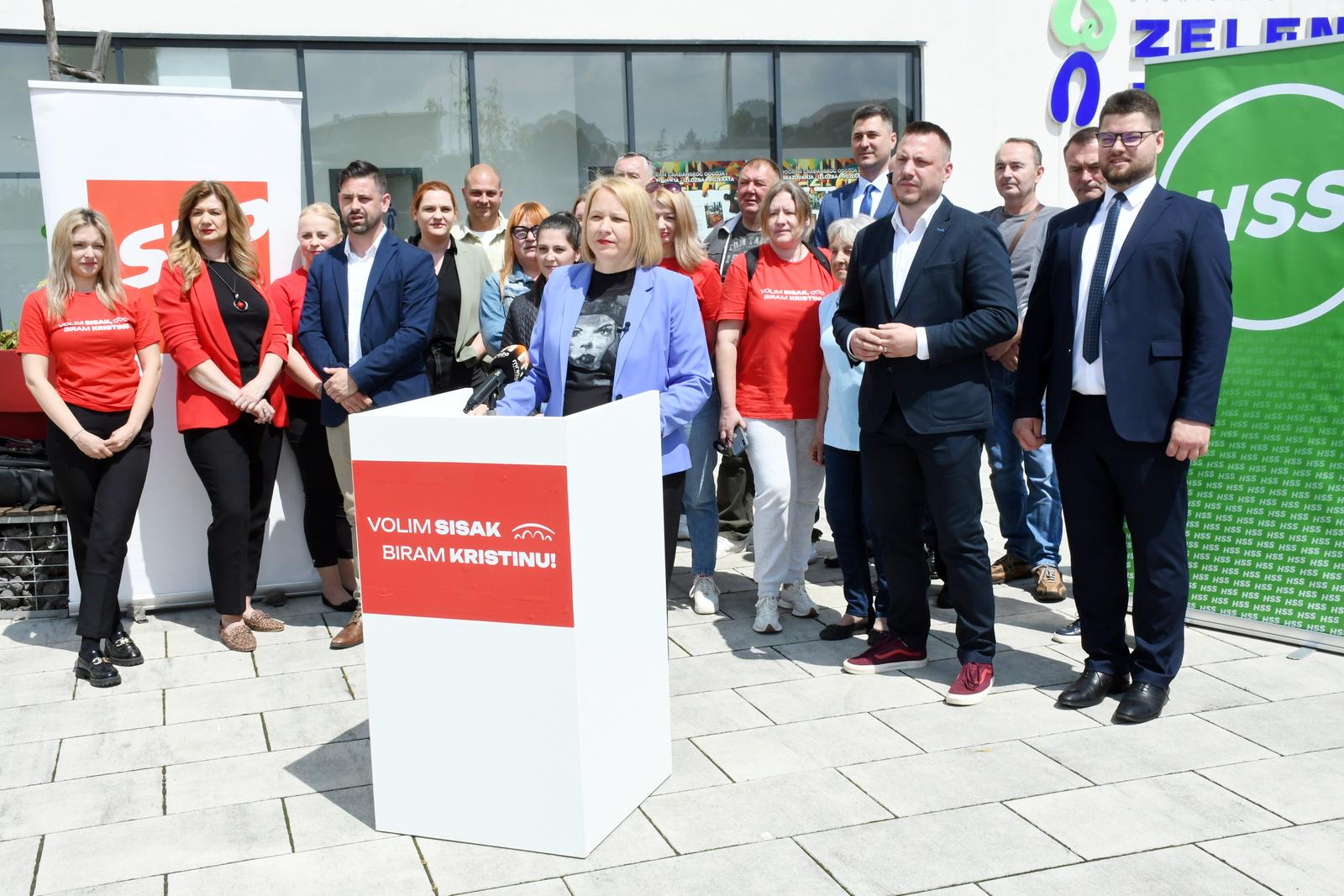 Sisak: Kristina Ikić Baniček predstavila je liste za Gradsko vijeće Grada Siska i gradonačelnicu Grada Siska