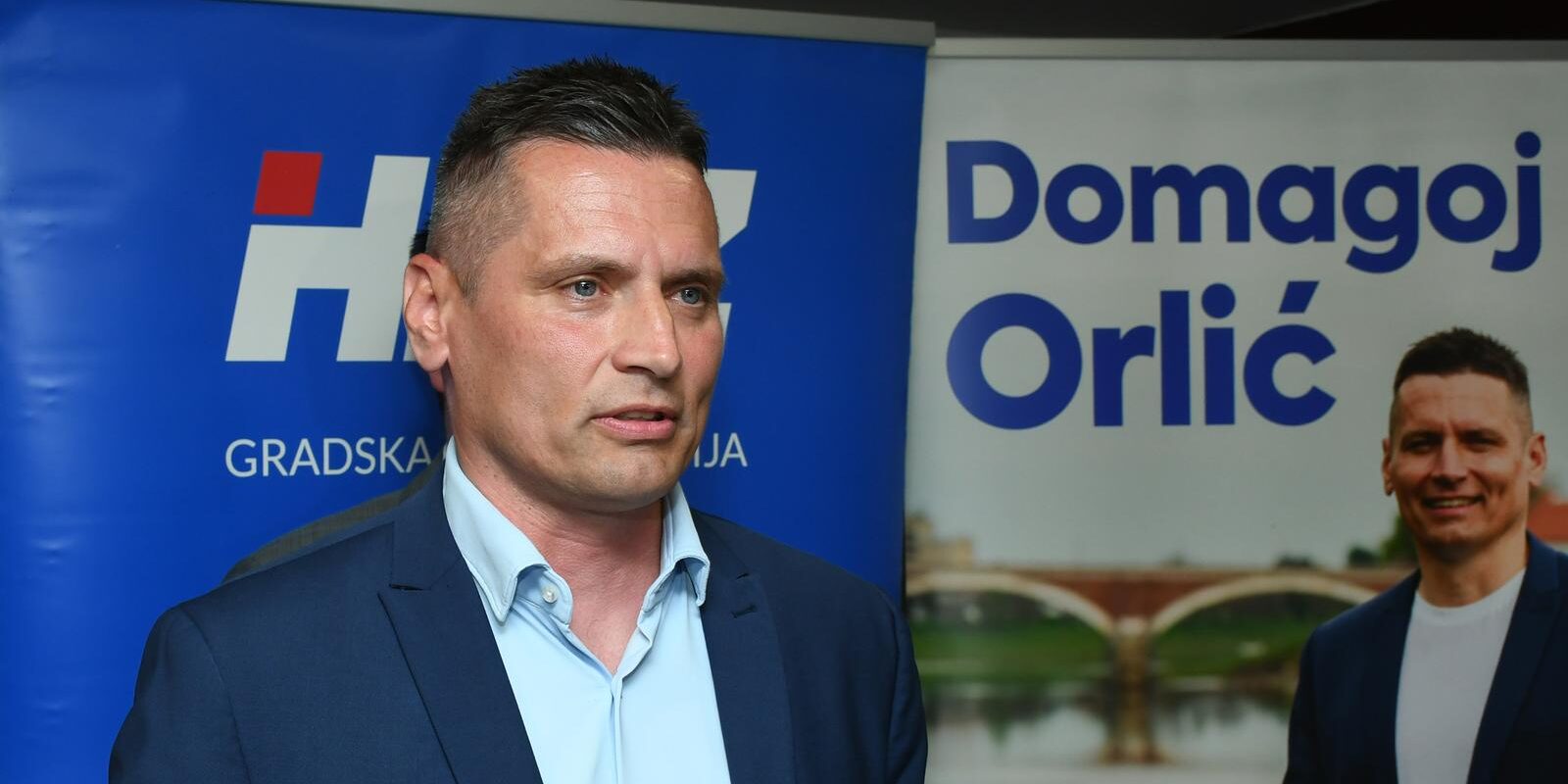 Sisak: Kandidat za gradonačelnika Domagoj Orlić proslavio je pobjedu