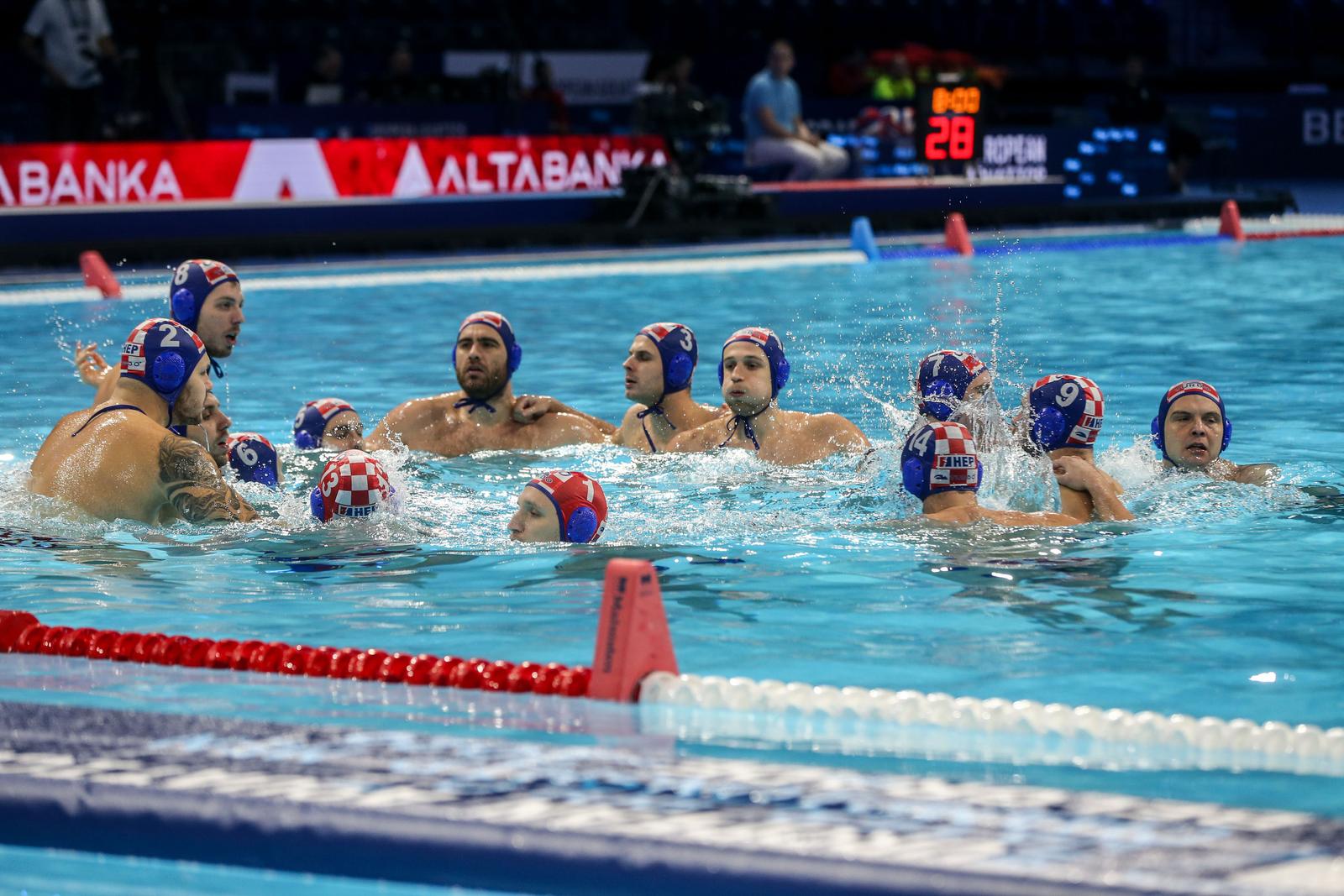 Beograd: Utakmica 2. kola 37. Europskog vaterpolo prvenstva, Gruzija – Hrvatska