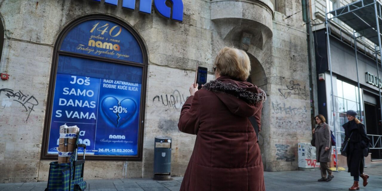 Zagreb: Posljednji radni dan kultne zagrebačke robne kuće Nama u Ilici